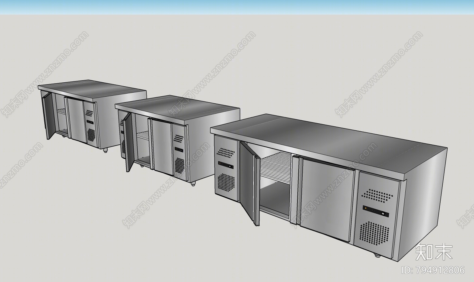 现代冷藏柜SU模型下载【ID:794912806】
