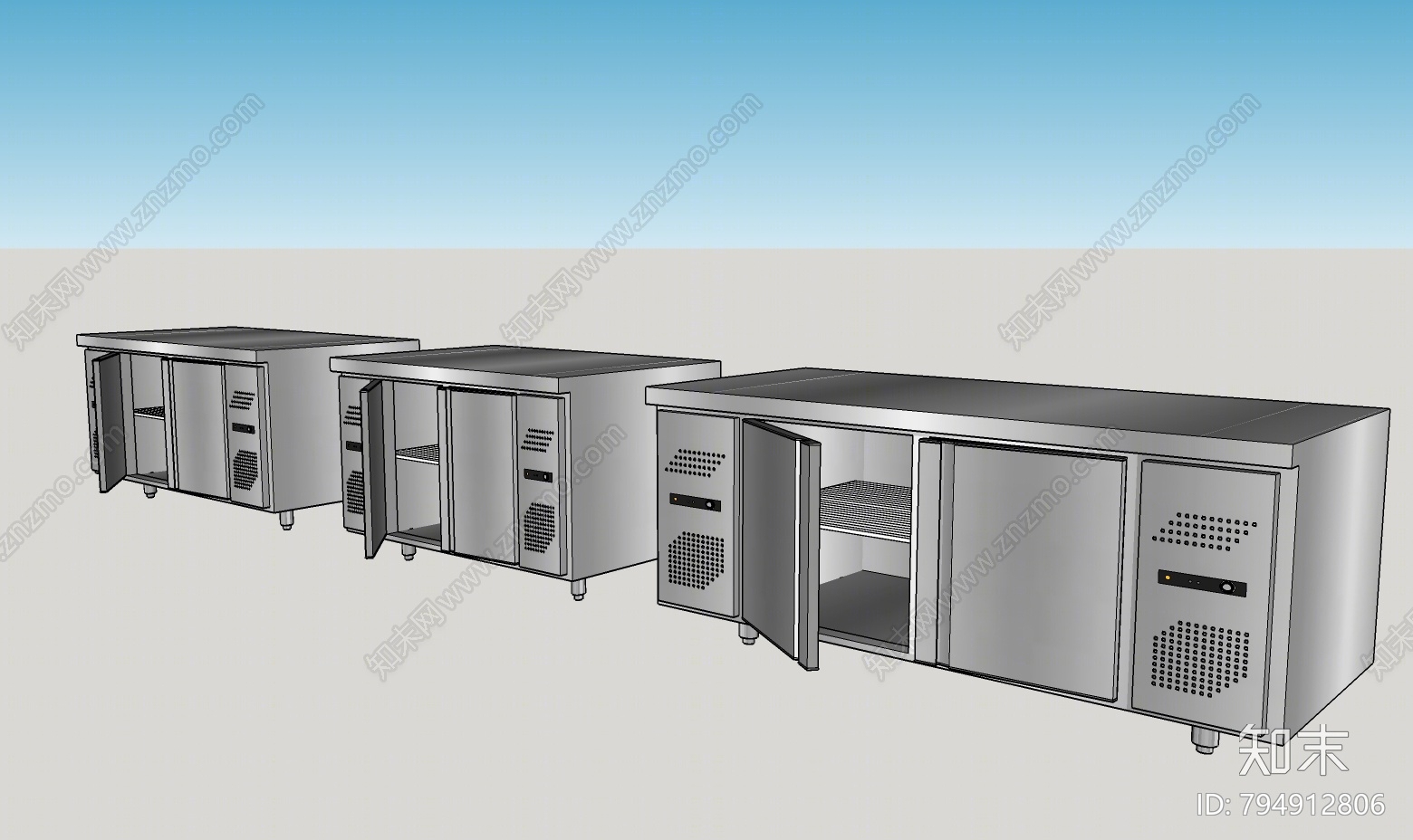 现代冷藏柜SU模型下载【ID:794912806】
