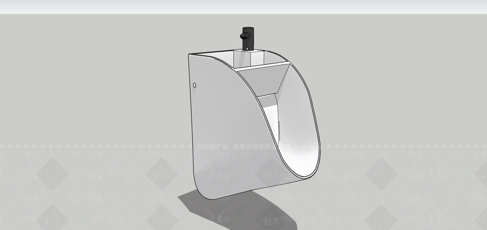 现代小便斗SU模型下载【ID:794623189】