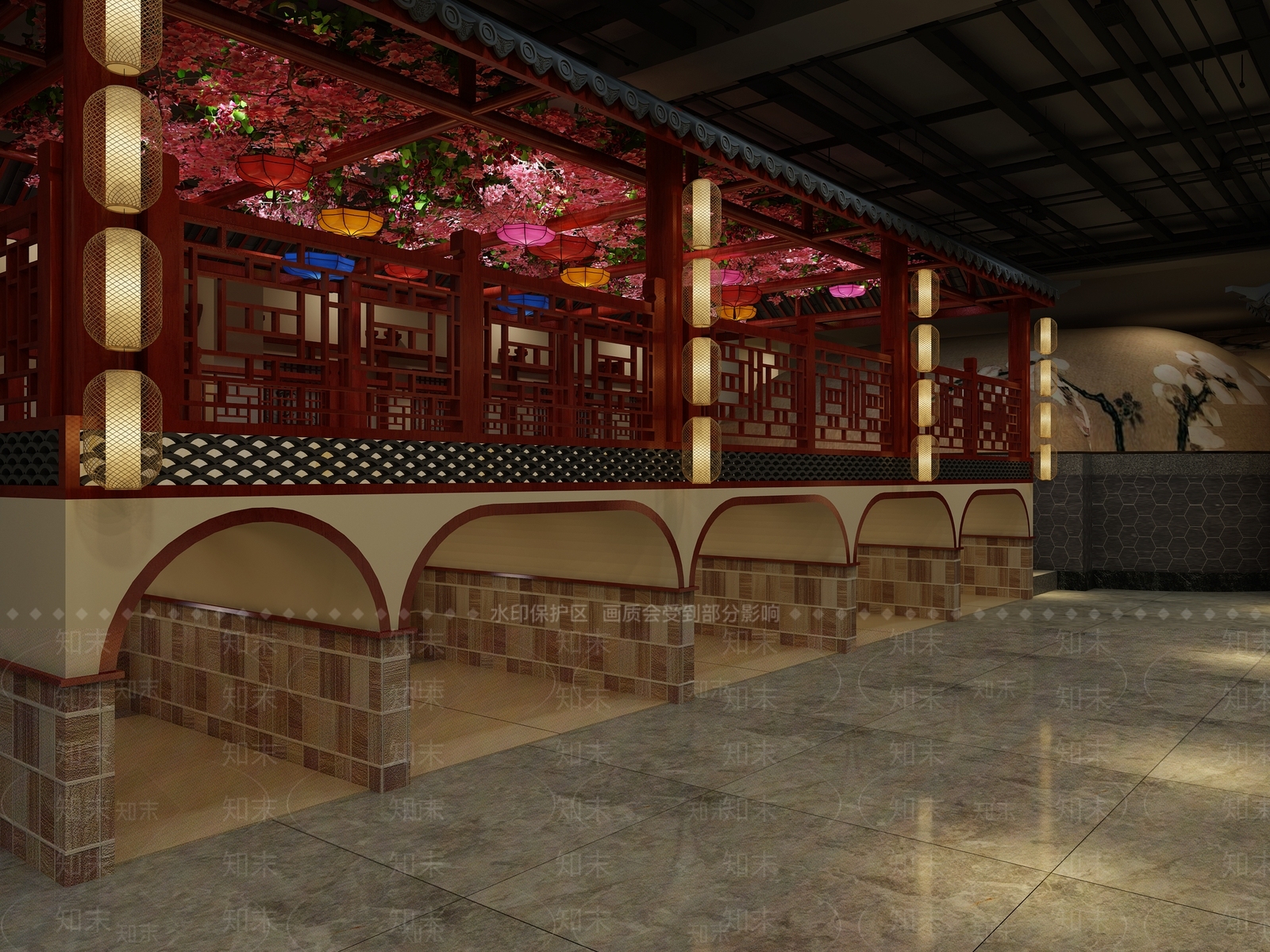 新中式足疗会所3D模型下载【ID:794648147】