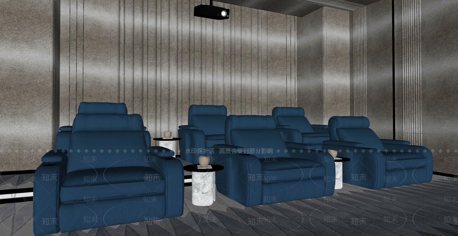 现代影音室SU模型下载【ID:594649742】