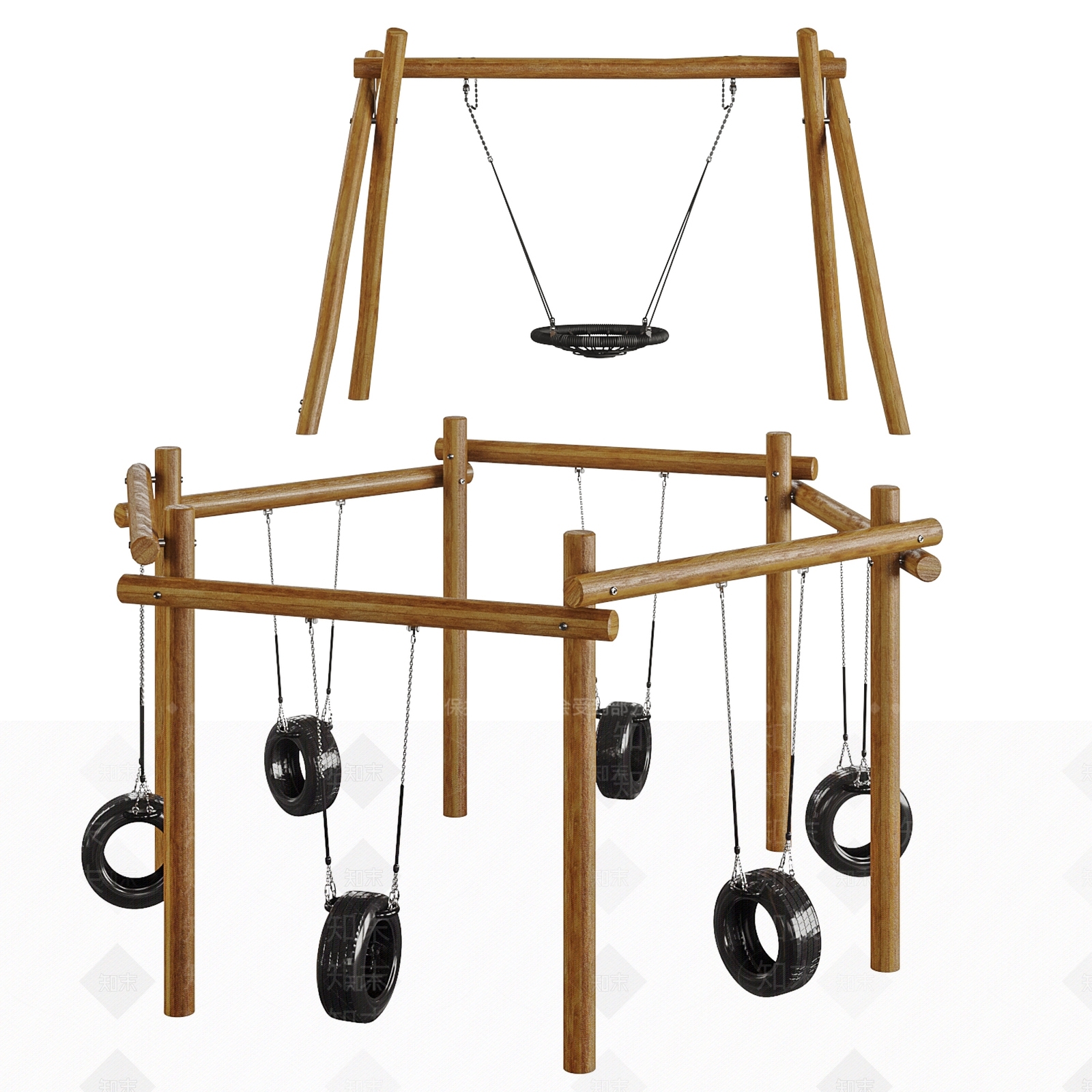 现代游乐场设备3D模型下载【ID:894650674】