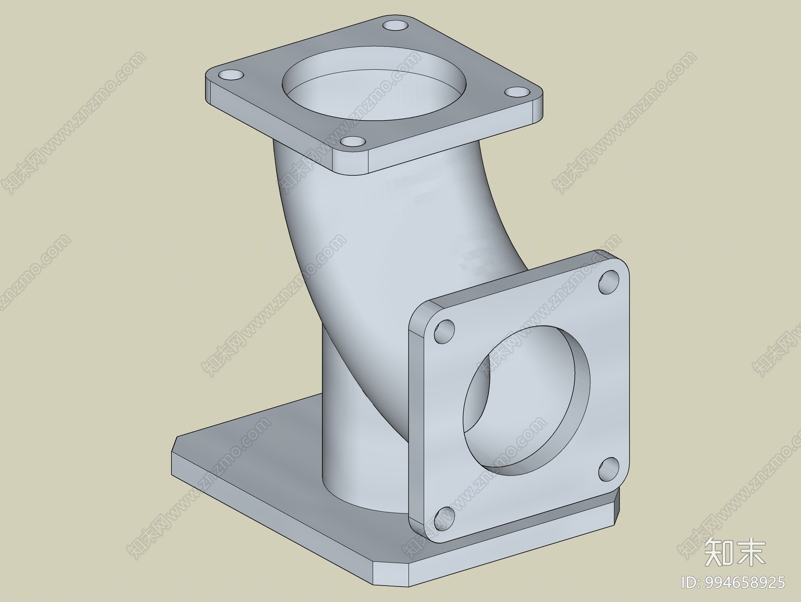 现代管道零件SU模型下载【ID:994658925】