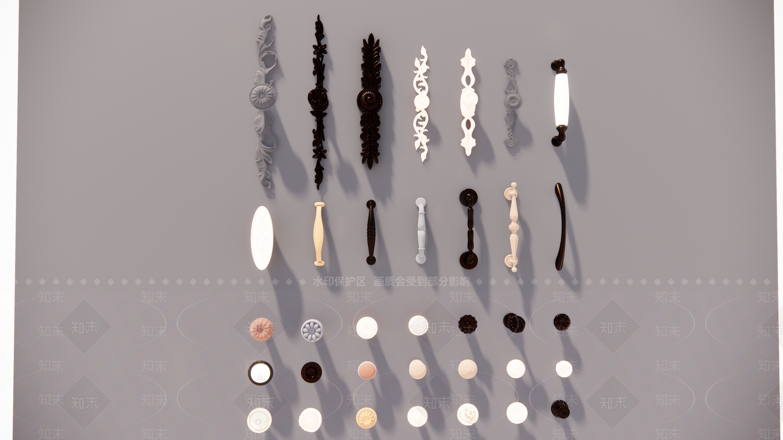 欧式门把手SU模型下载【ID:494668356】