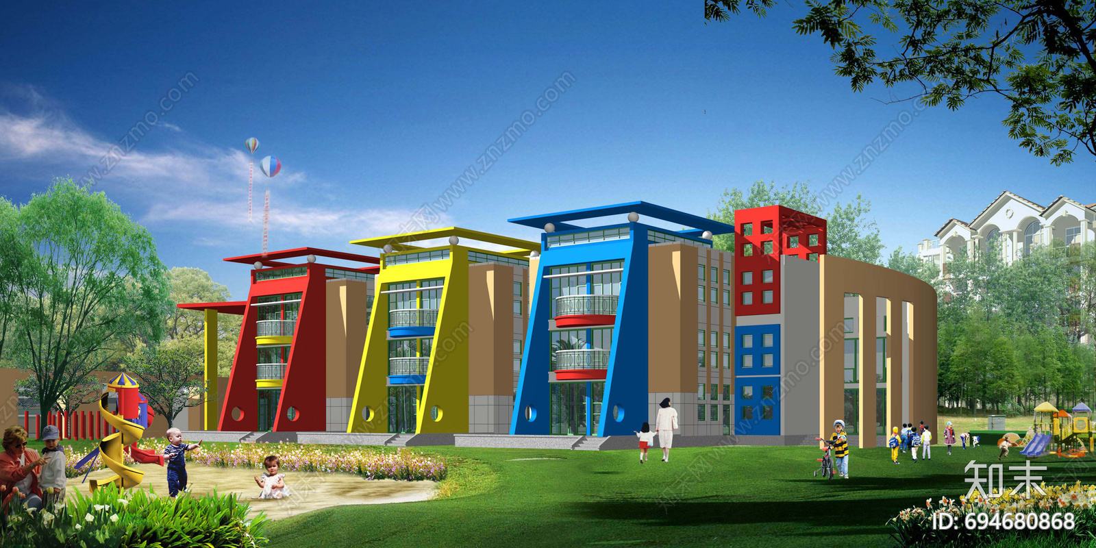 现代风格幼儿园施工图下载【ID:694680868】