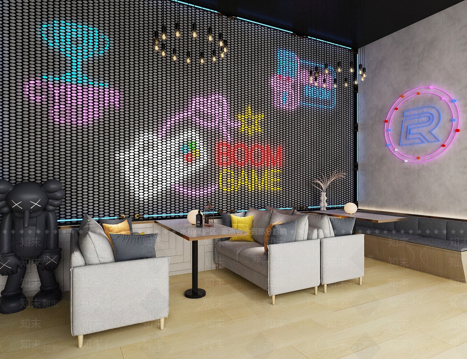 工业风剧本杀等候区3D模型下载【ID:994702931】