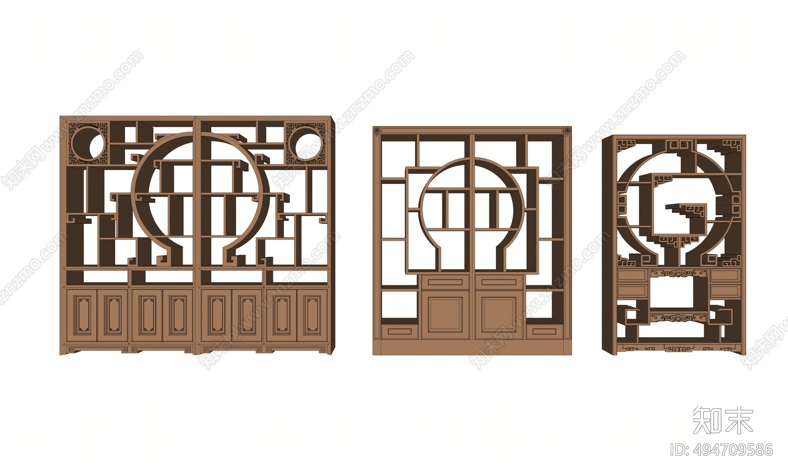 中式博古架SU模型下载【ID:494709586】