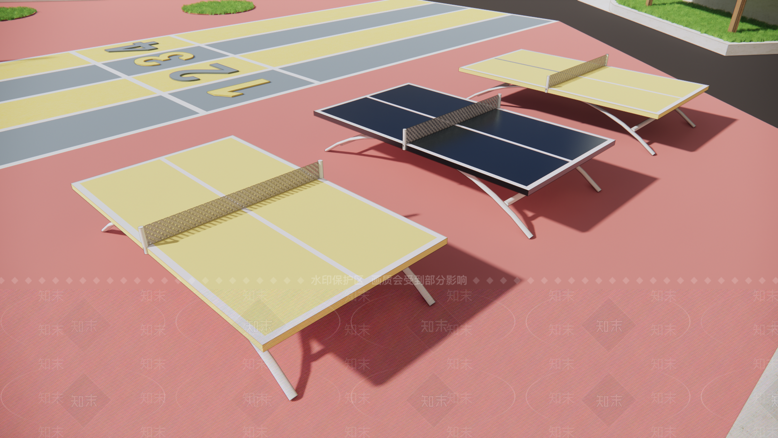 现代篮球架SU模型下载【ID:594710588】