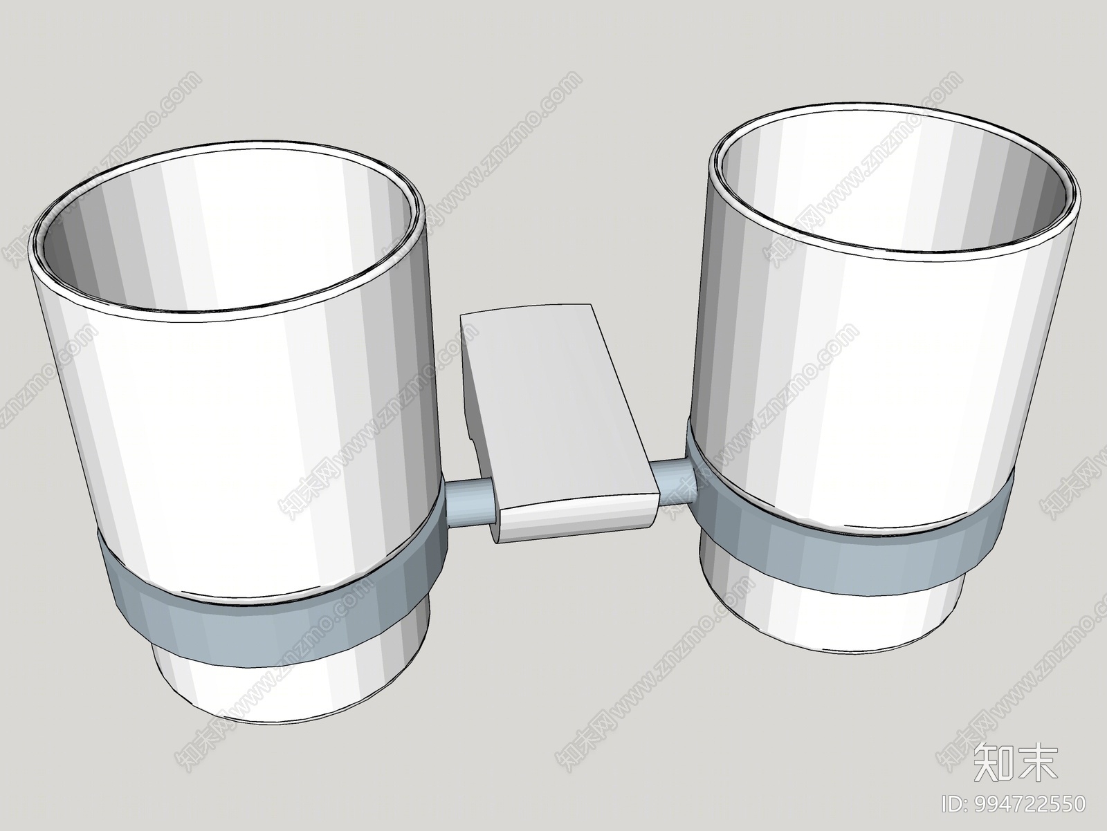 现代漱口杯架SU模型下载【ID:994722550】