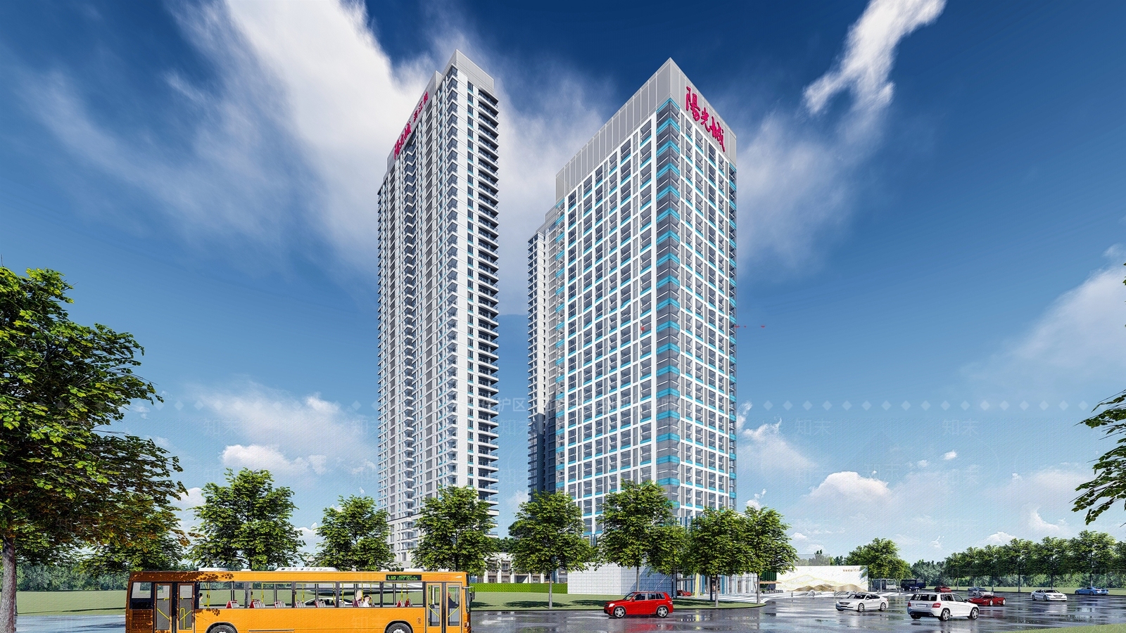 现代高层住宅SU模型下载【ID:294725787】