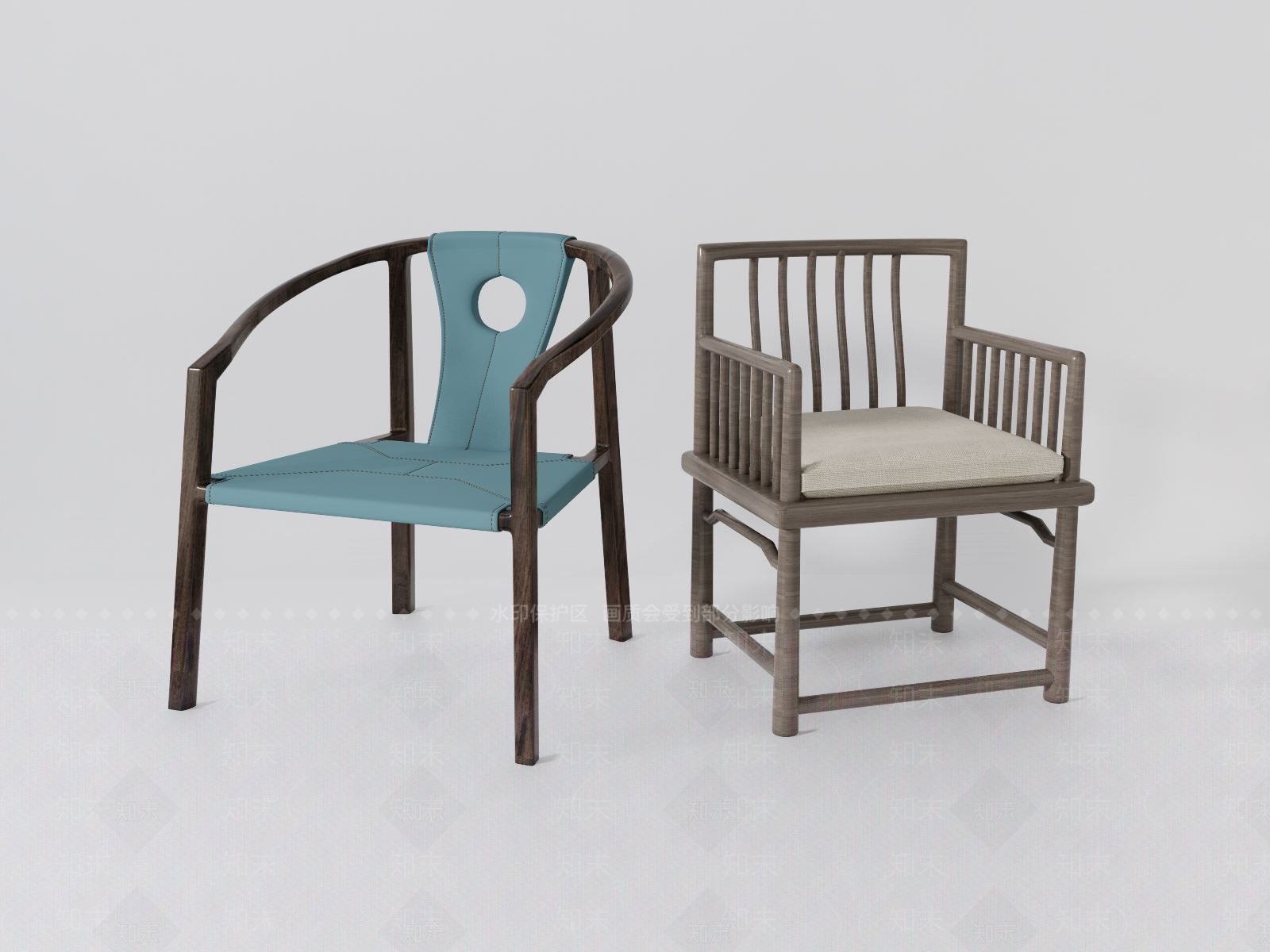 新中式圈椅SU模型下载【ID:994738477】