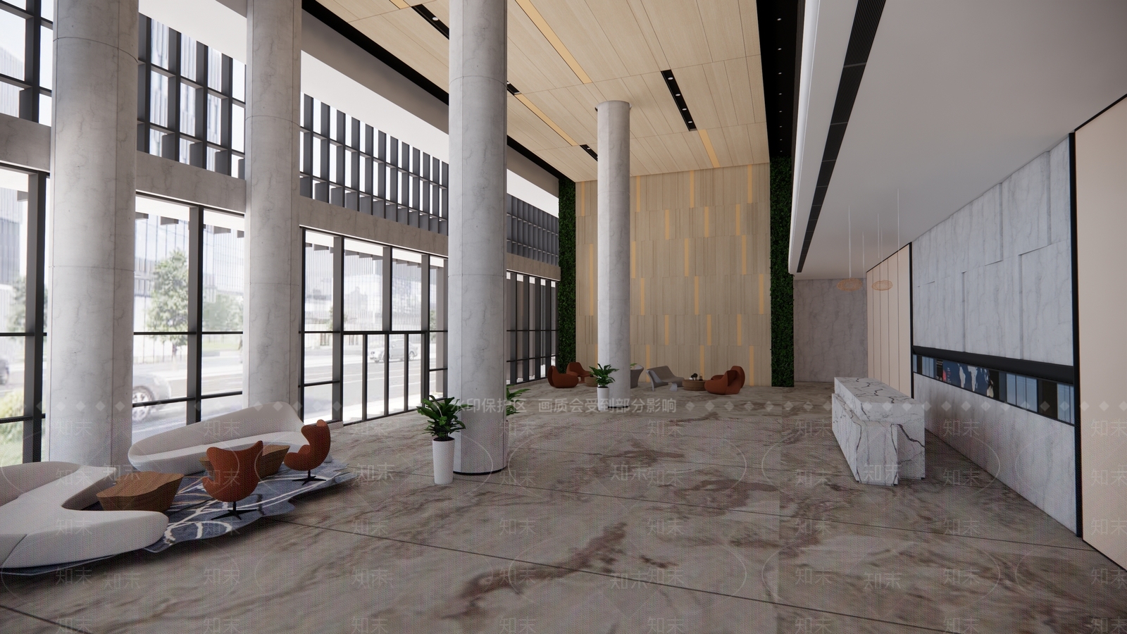 现代公共空间SU模型下载【ID:894744543】