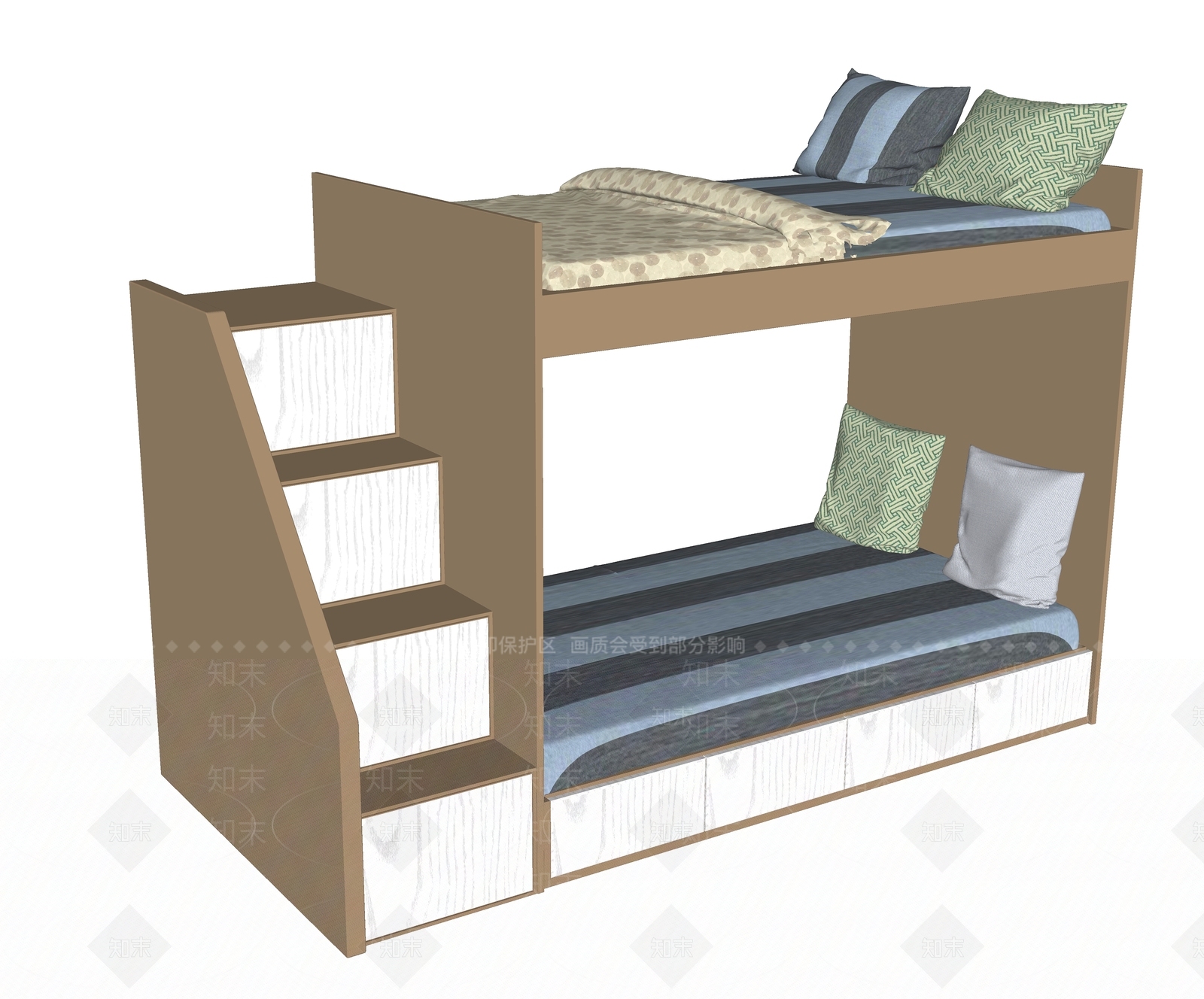 北欧双层床SU模型下载【ID:594745454】