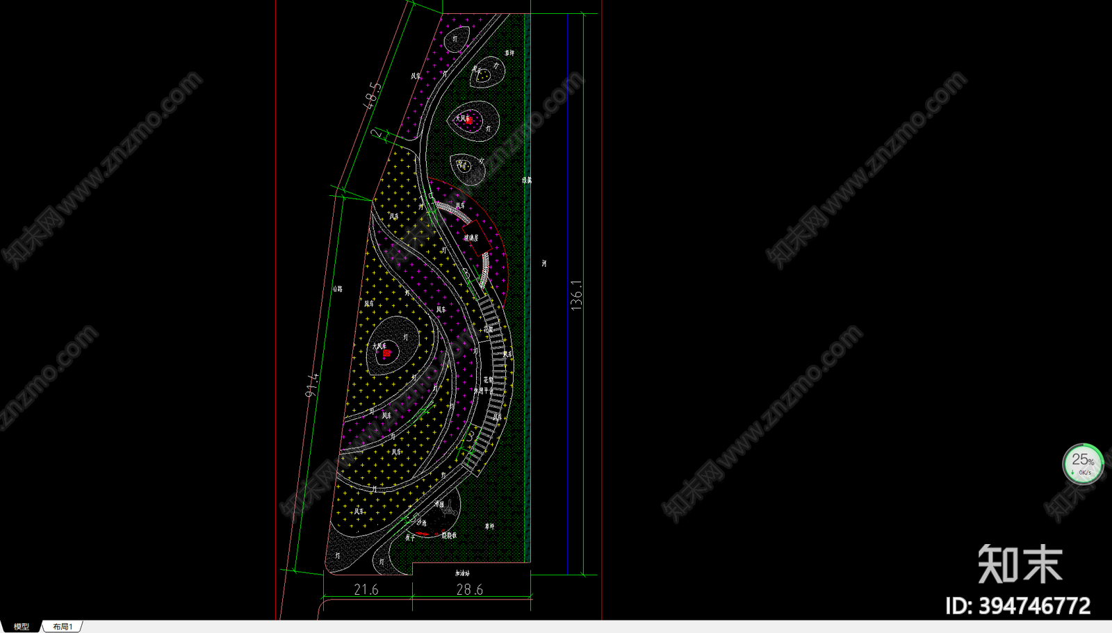 现代公共景观cad施工图下载【ID:394746772】