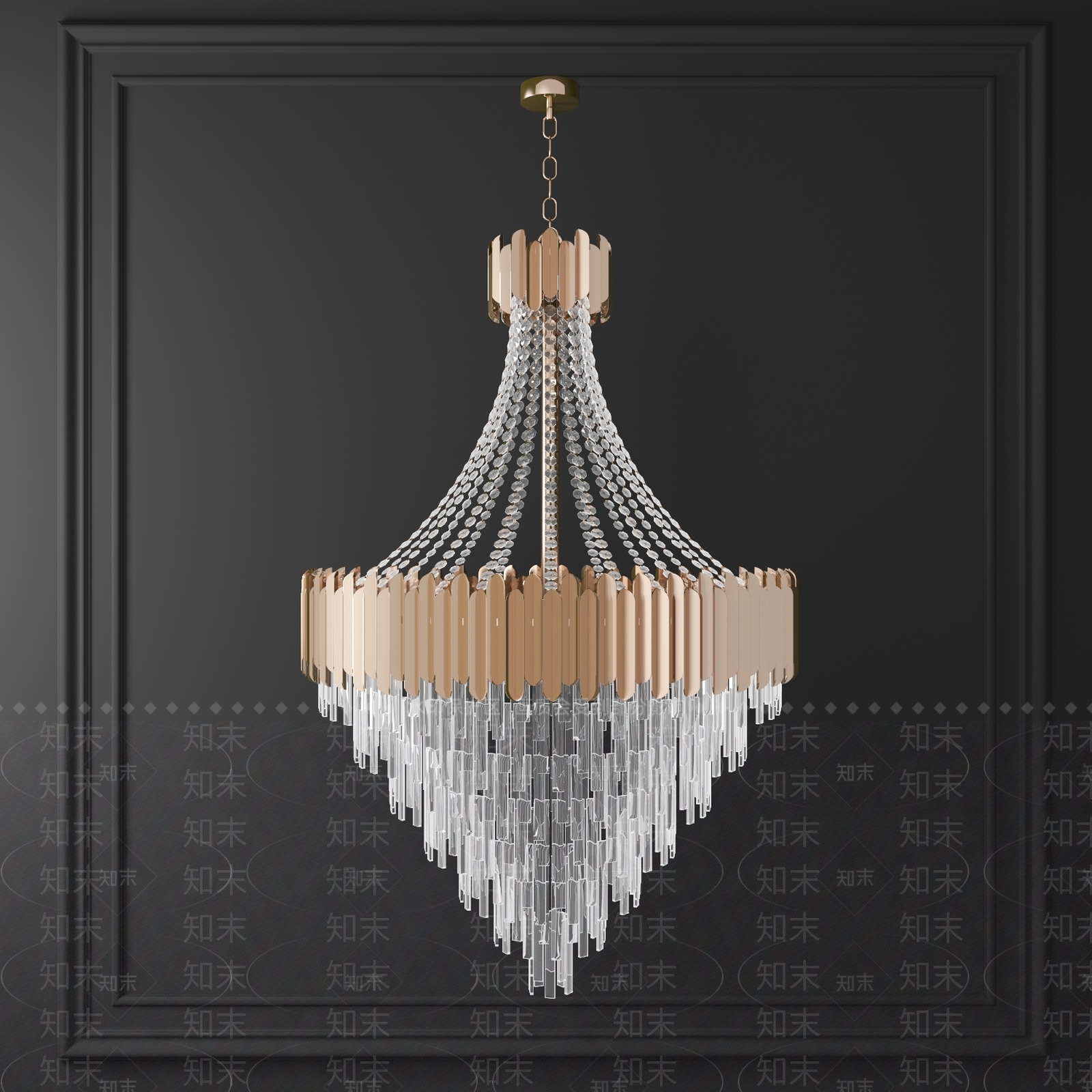 欧式古典吊灯3D模型下载【ID:594753805】