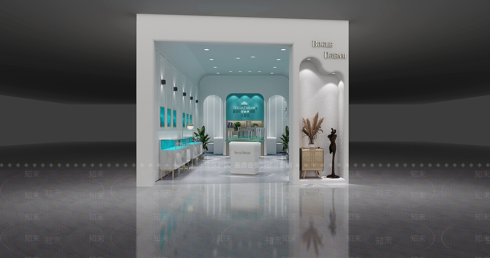 现代珠宝店面3D模型下载【ID:597734813】
