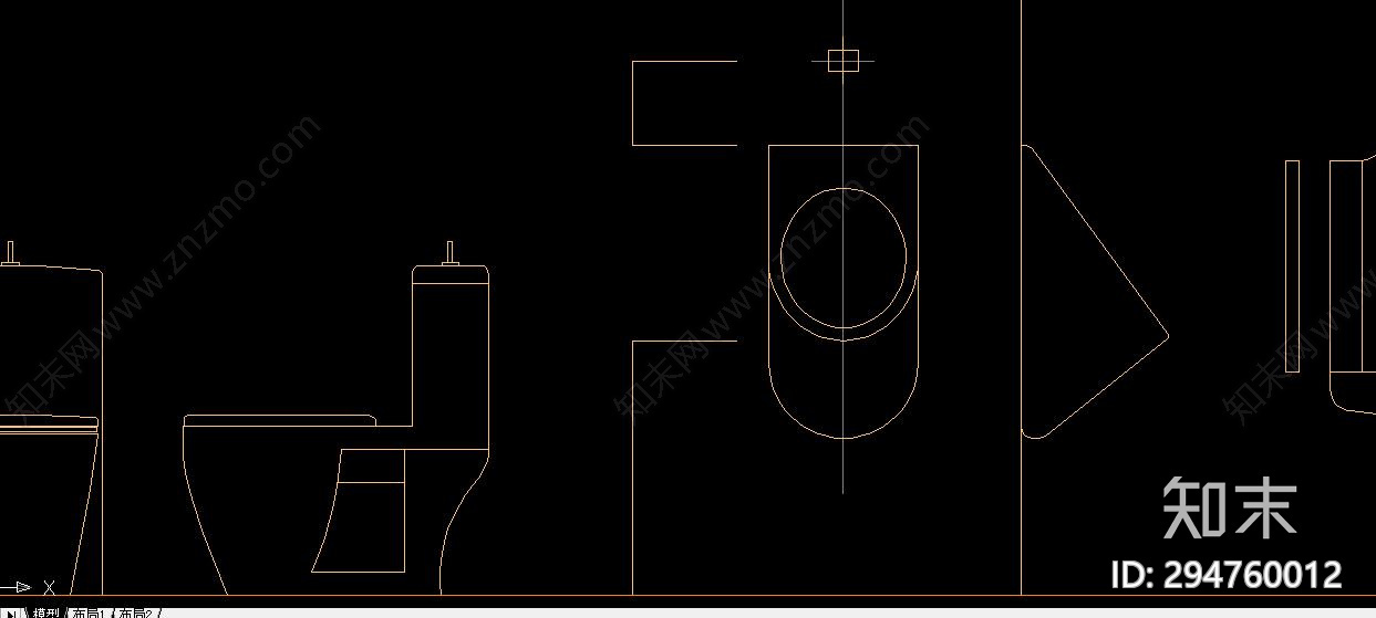 马桶cad施工图下载【ID:294760012】