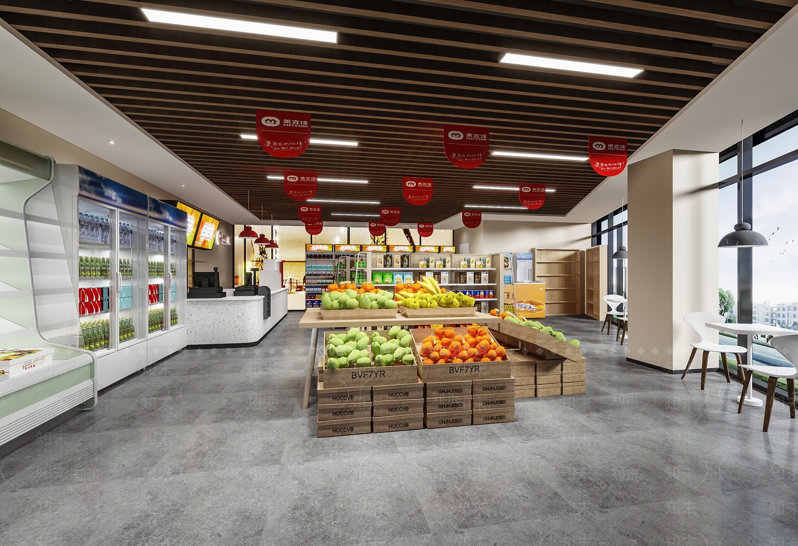 现代超市3D模型下载【ID:594762302】