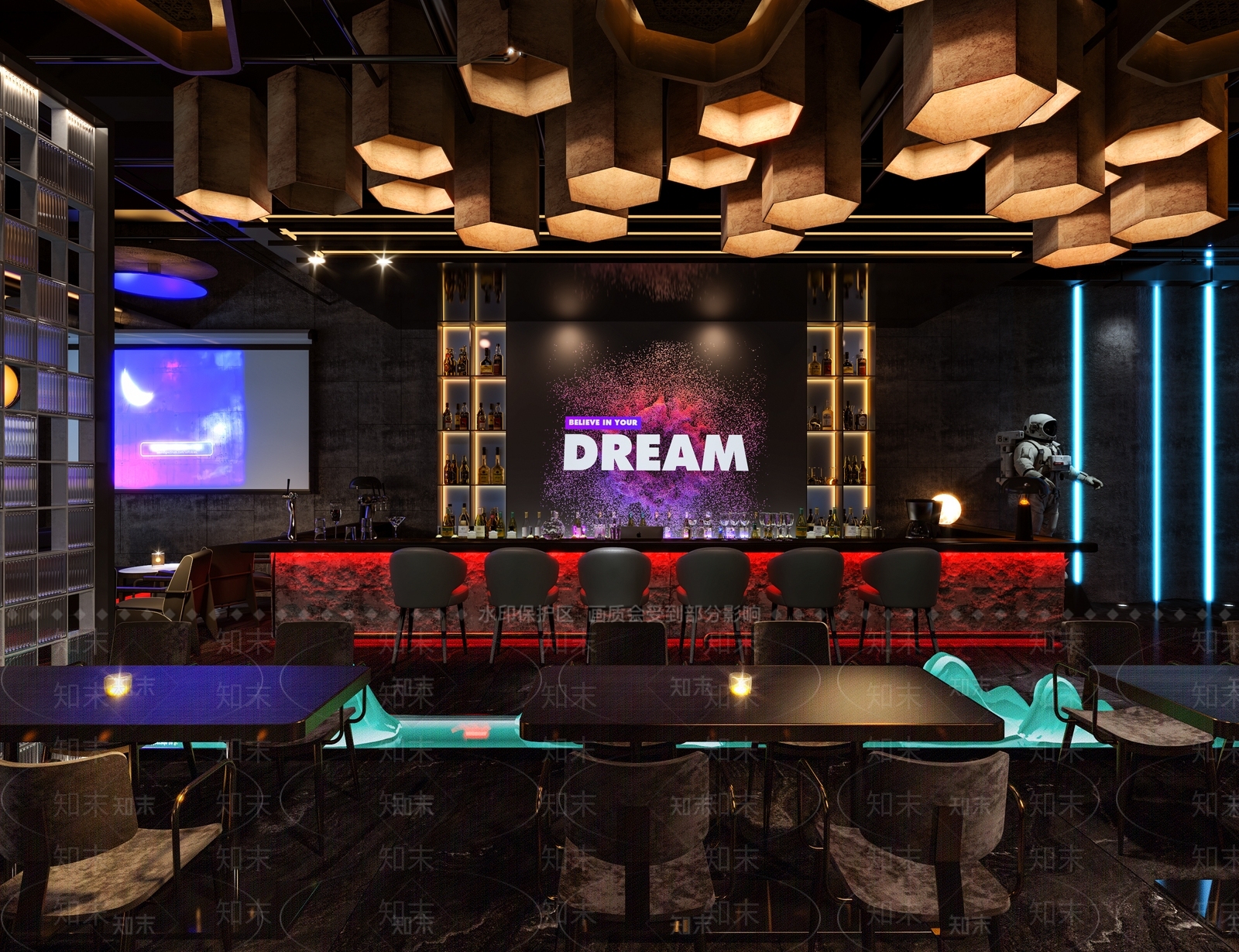 工业风酒吧3D模型下载【ID:494768468】