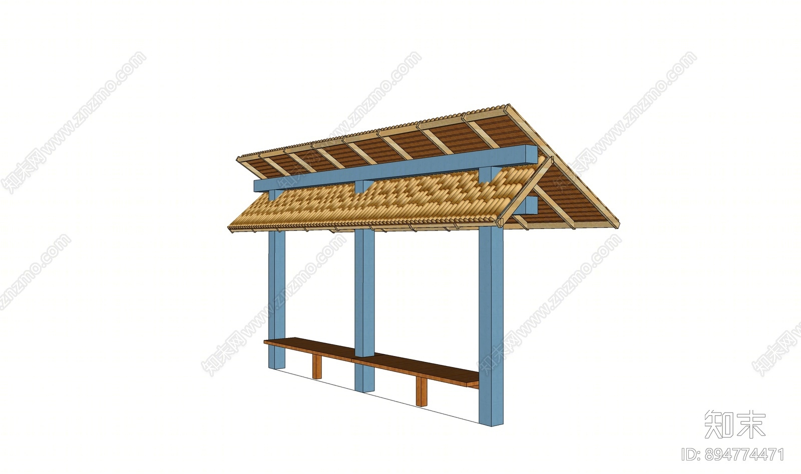 现代风格亭子SU模型下载【ID:894774471】