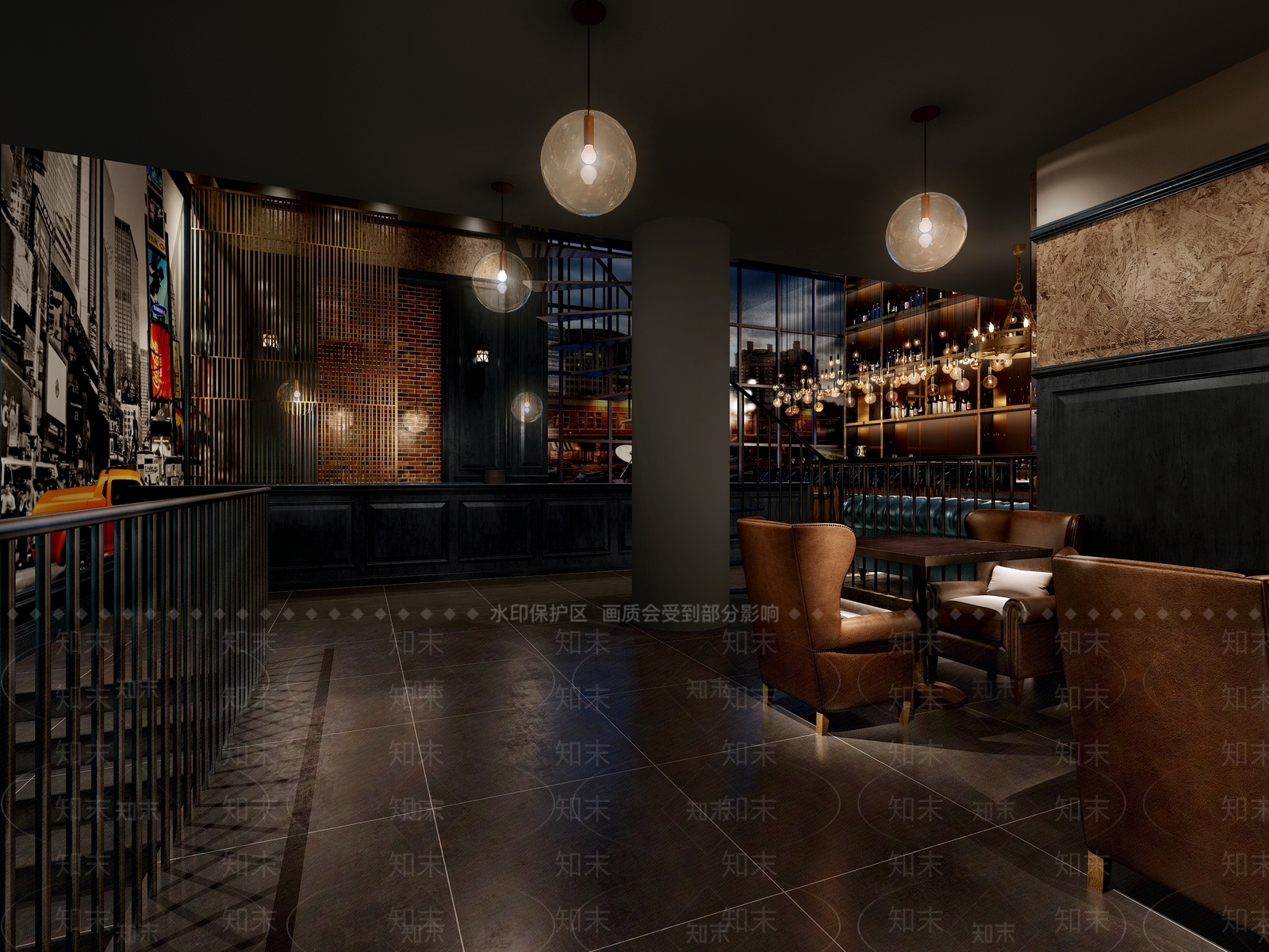 工业风酒吧3D模型下载【ID:494788403】