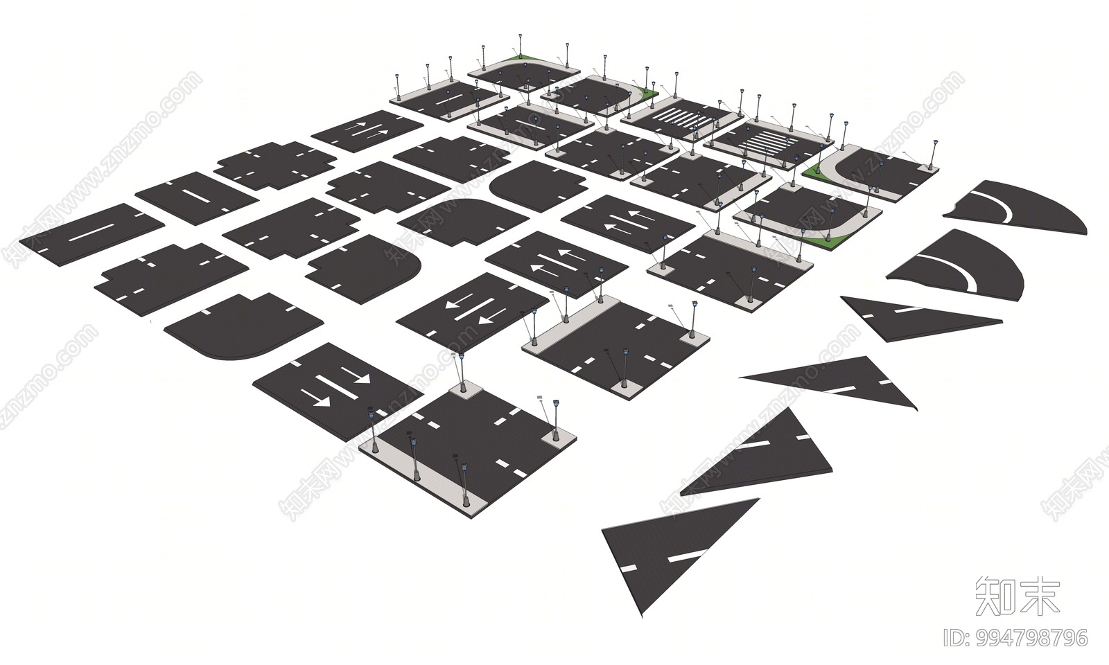 现代道路SU模型下载【ID:994798796】