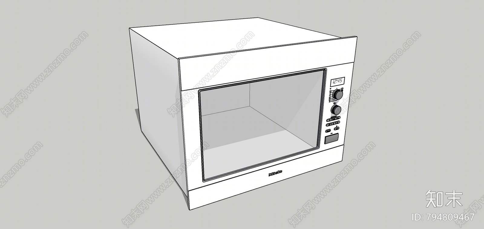 现代烤箱SU模型下载【ID:794809467】