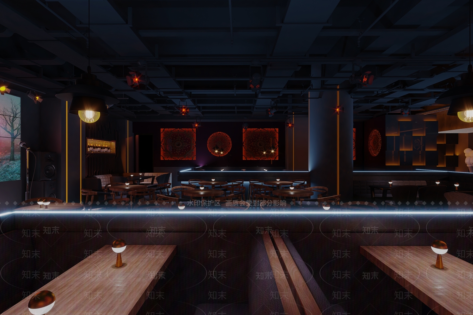 现代酒吧3D模型下载【ID:494822425】