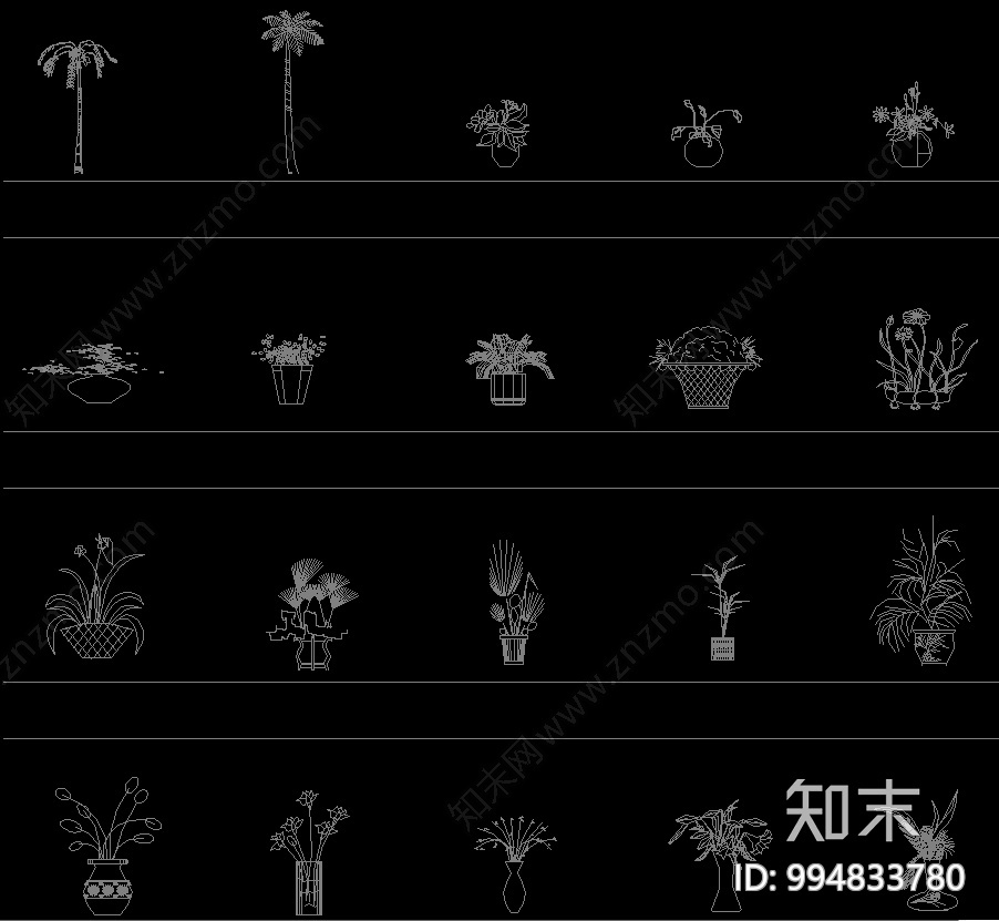 园林植物苗木施工图下载【ID:994833780】