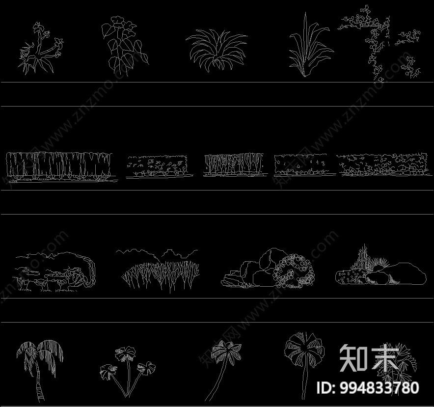 园林植物苗木施工图下载【ID:994833780】