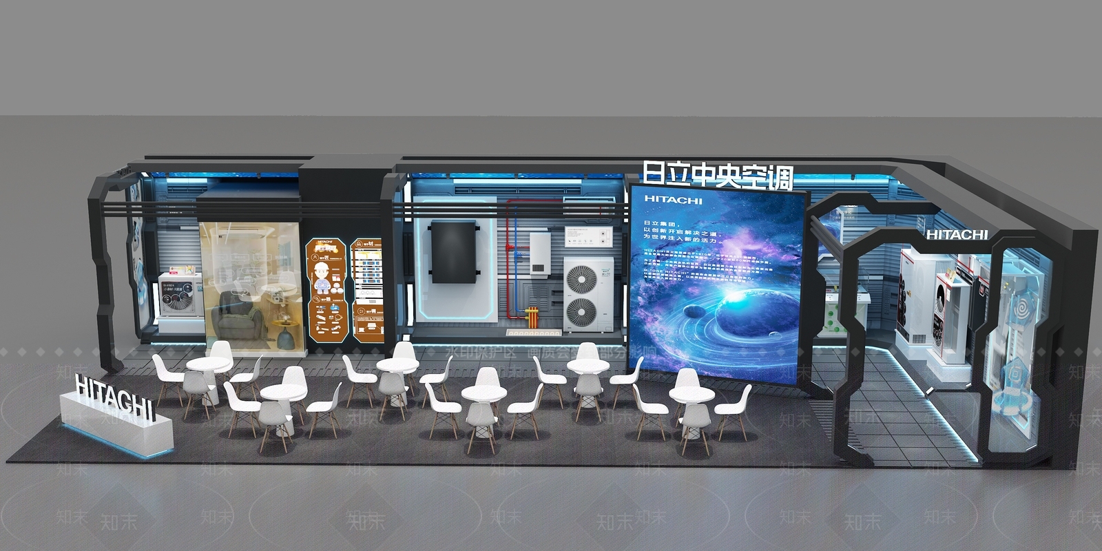 现代空调展厅3D模型下载【ID:594847464】