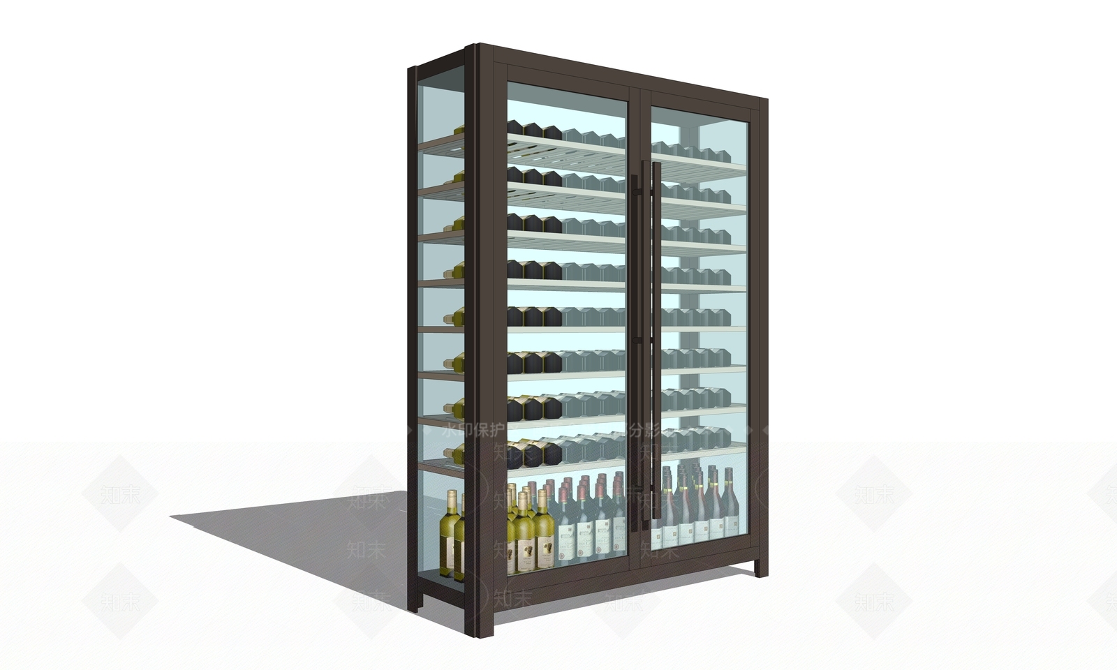 现代红酒柜SU模型下载【ID:194860716】