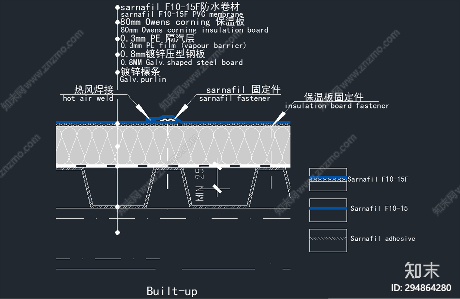 屋面cad施工图下载【ID:294864280】