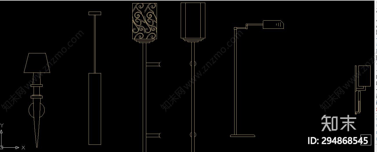 现代壁灯施工图下载【ID:294868545】