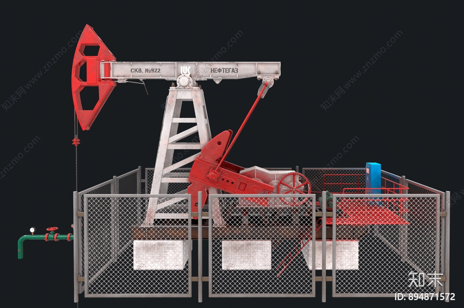 现代抽油机3D模型下载【ID:894871572】