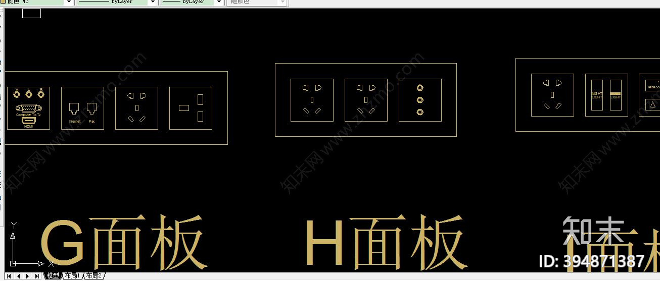 插座施工图下载【ID:394871387】