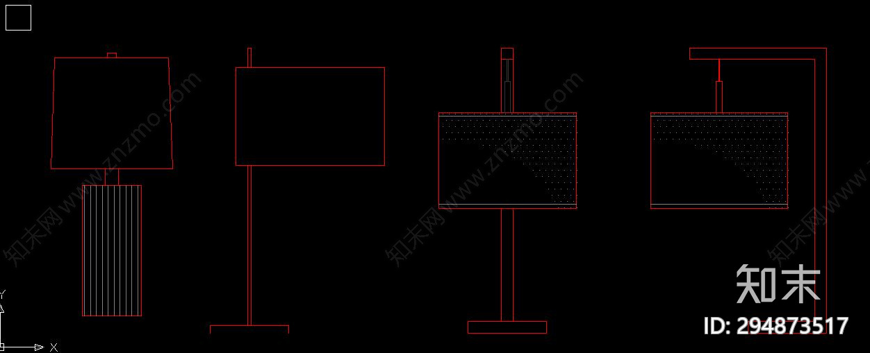 现代台灯cad施工图下载【ID:294873517】