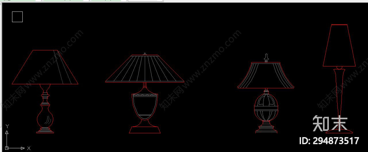 现代台灯cad施工图下载【ID:294873517】