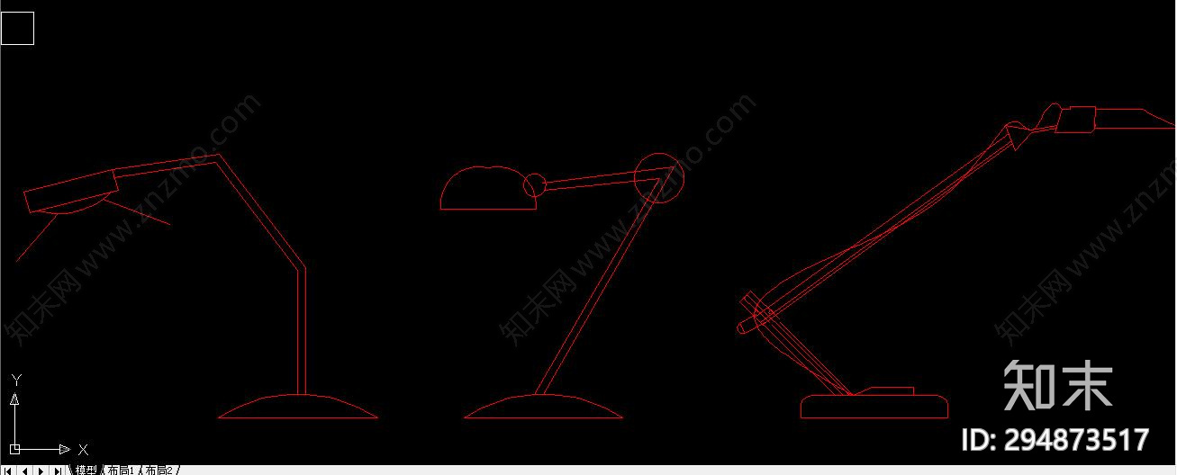 现代台灯cad施工图下载【ID:294873517】