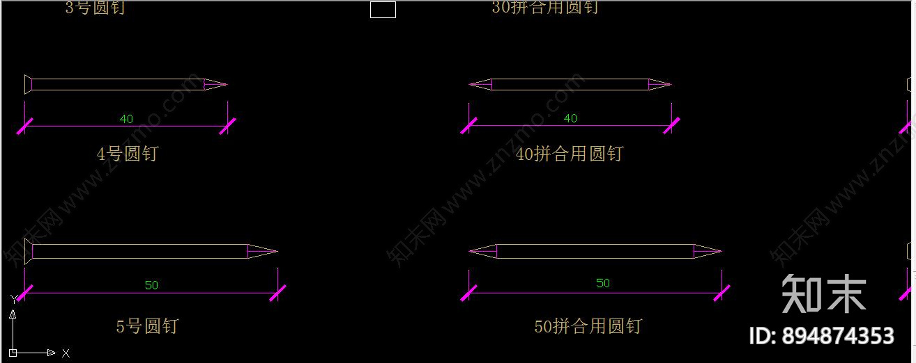 螺栓cad施工图下载【ID:894874353】
