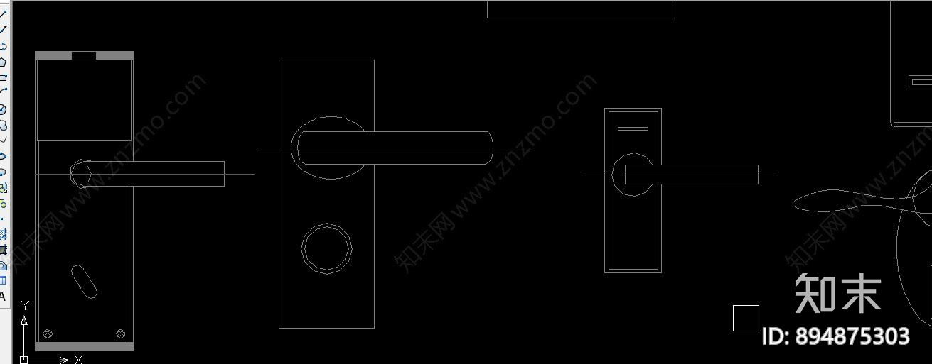 门拉手cad施工图下载【ID:894875303】