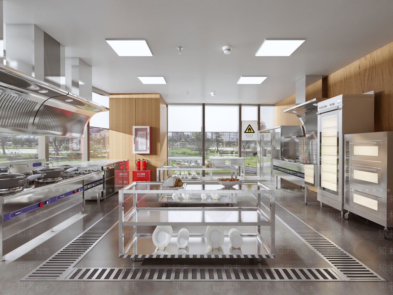 现代食堂后厨3D模型下载【ID:794892857】