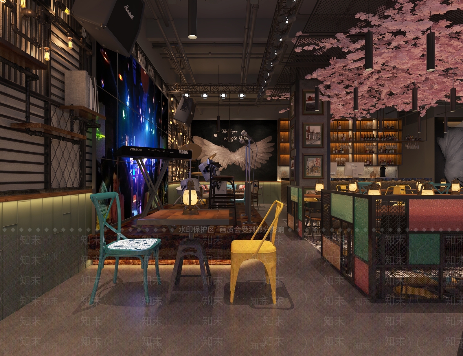 工业风酒吧3D模型下载【ID:494907439】