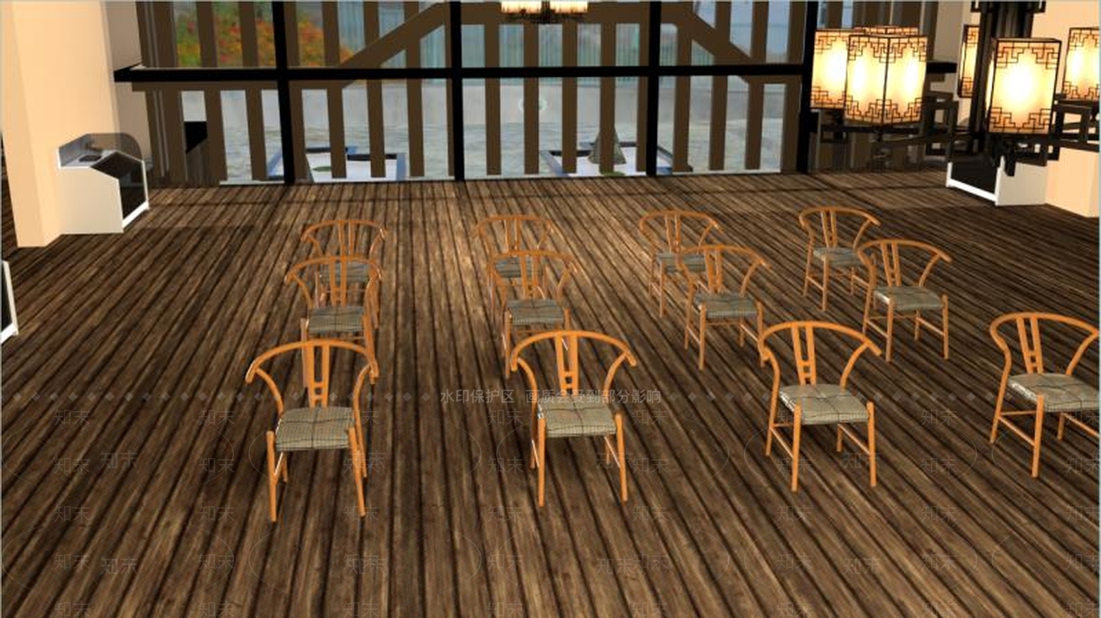 中式祠堂SU模型下载【ID:894912890】