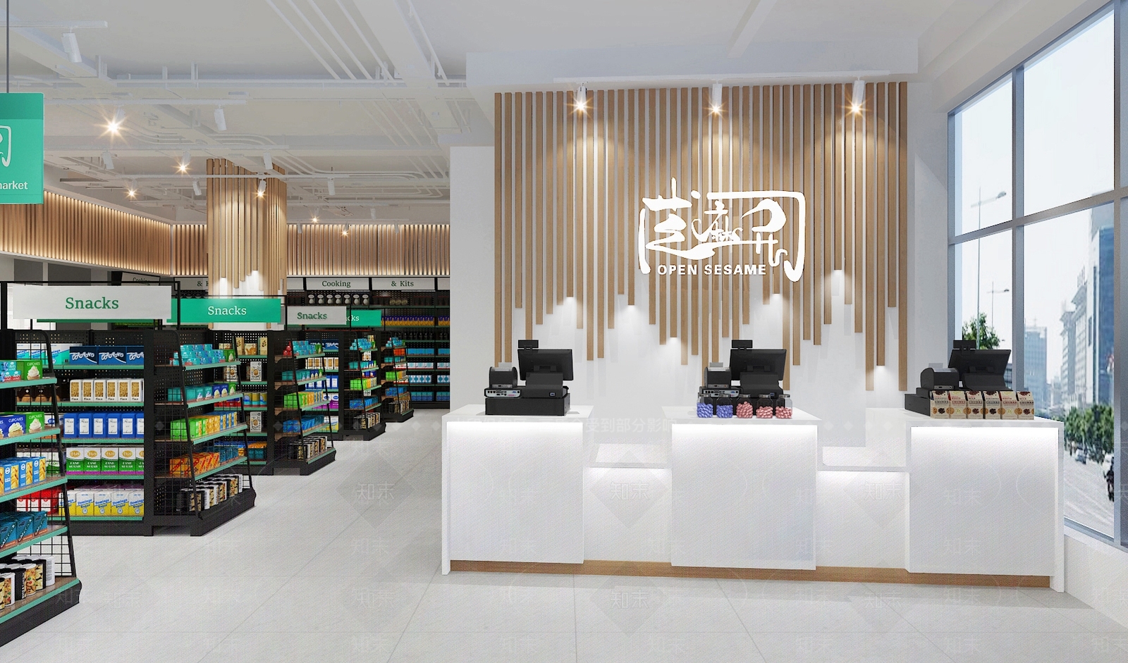 现代超市3D模型下载【ID:594922334】