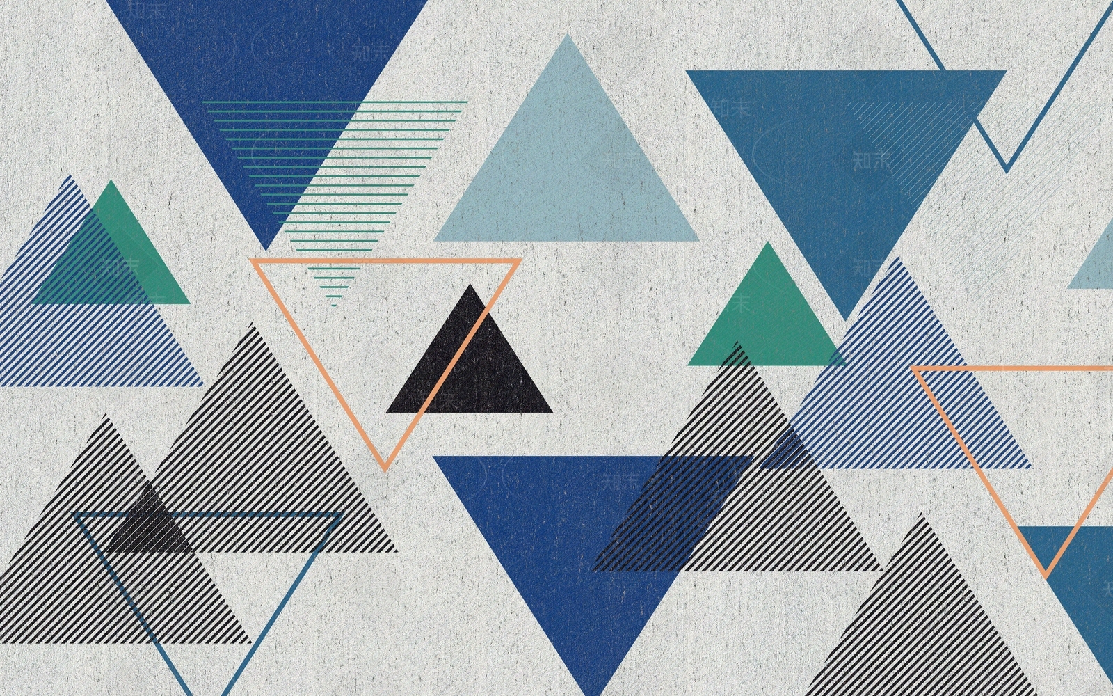 现代简约清新几何块面电视背景墙贴图下载【ID:894930566】