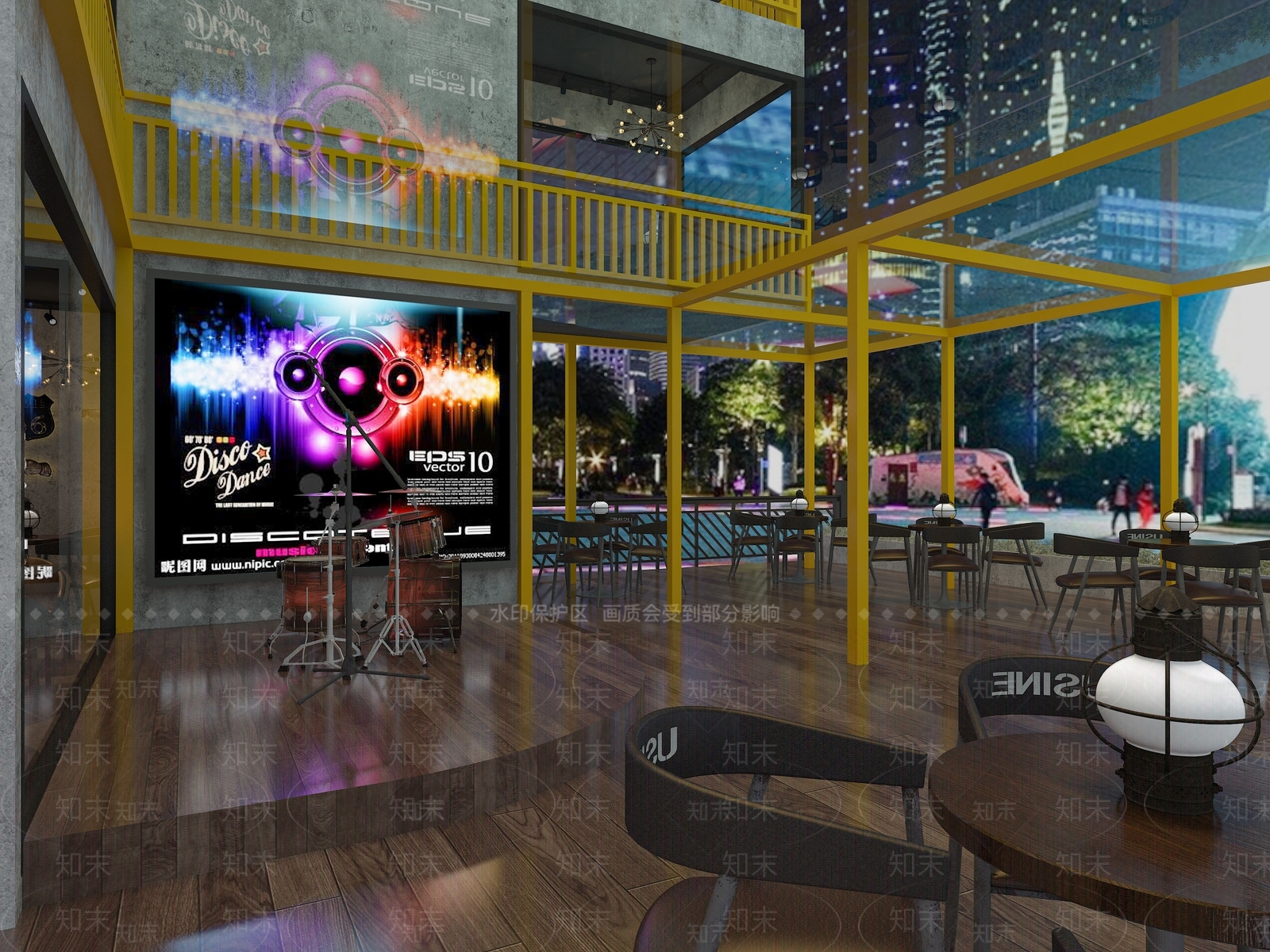 工业风酒吧3D模型下载【ID:494932468】