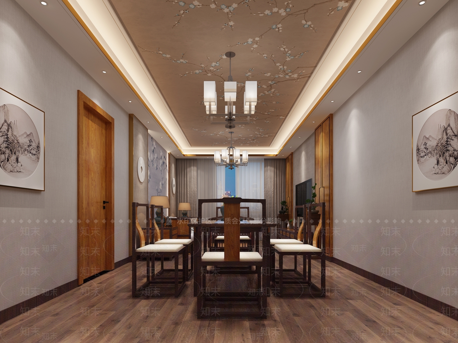 新中式民宿3D模型下载【ID:994941613】