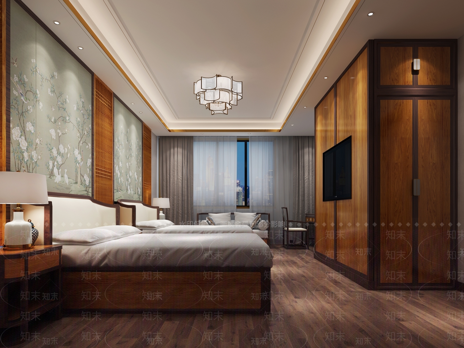 新中式民宿3D模型下载【ID:994941614】