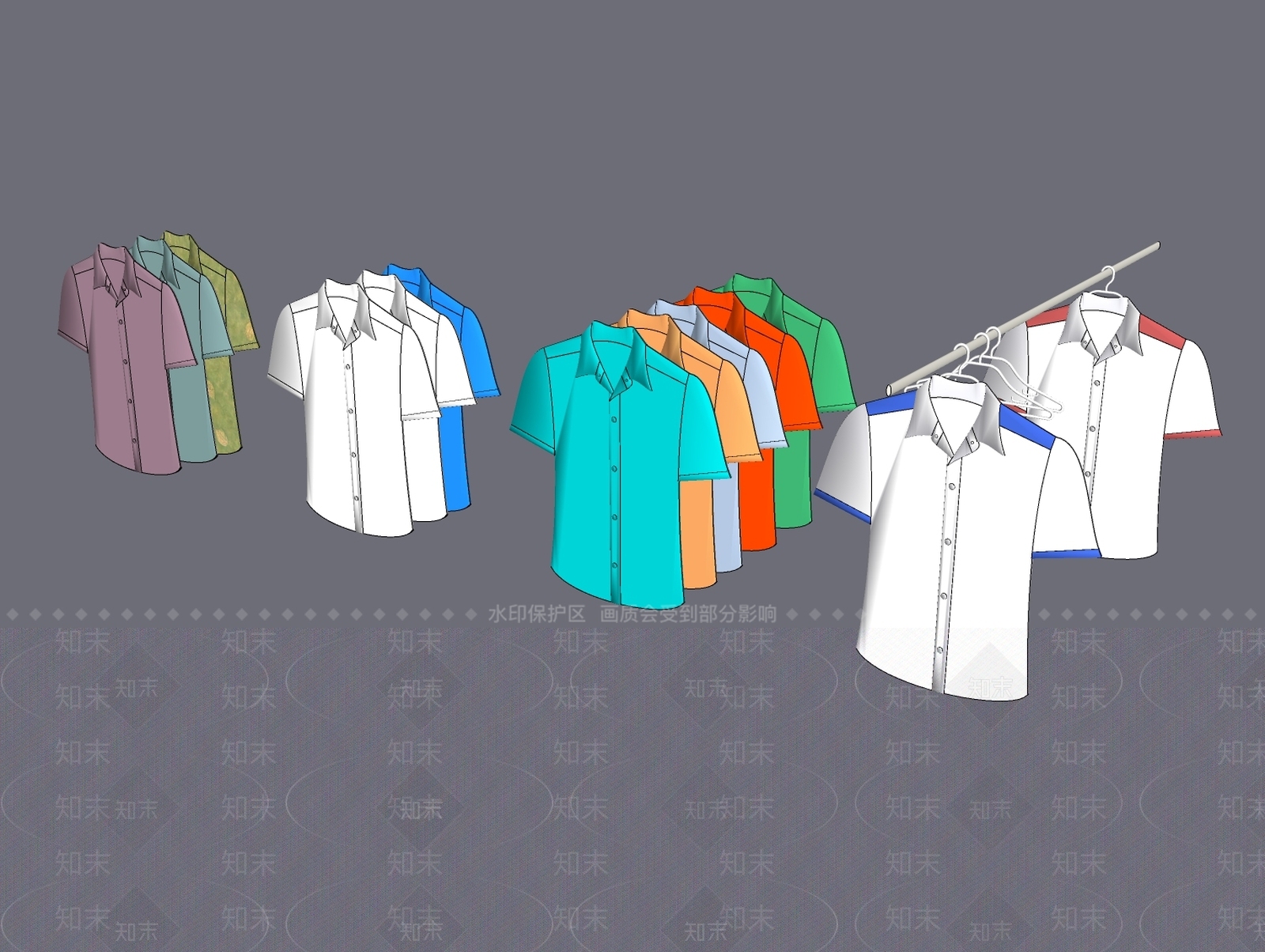 现代服装SU模型下载【ID:994941737】